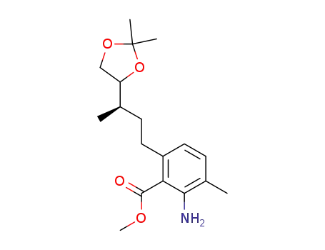 2-amino-3-methyl-6-(3(R)-methyl-4,5-O-isopropylidenepentyl)benzoic acid methyl ester