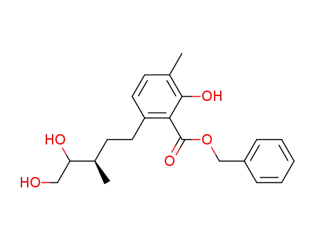 3-methyl-6-(3(R)-methyl-4,5-dihydroxypentyl)salicylic acid benzyl ester