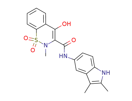 2-methyl-1,1,4-trioxo-1,2,3,4-tetrahydro-1λ6-benzo[e][1,2]thiazine-3-carboxylic acid 2,3-dimethyl-indol-5-ylamide