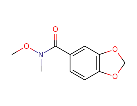 Molecular Structure of 147030-72-6 (N-Methoxy-N-Methylbenzo[d][1,3]dioxole-5-carboxaMide)