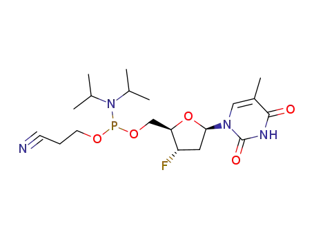 3'-fluoro-3'-deoxythymidine-5'-(2-cyanoethyl diisopropylamino) phosphoramidite