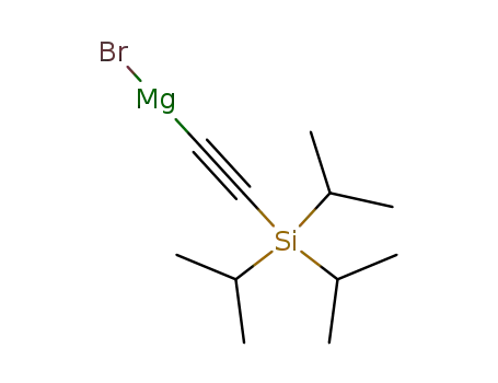 Molecular Structure of 159862-82-5 (Magnesium, bromo[[tris(1-methylethyl)silyl]ethynyl]-)