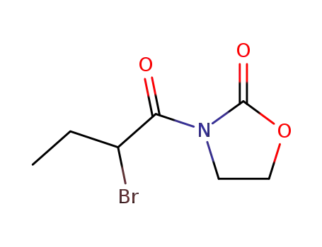 Molecular Structure of 189103-39-7 (2-Oxazolidinone, 3-(2-bromo-1-oxobutyl)-)