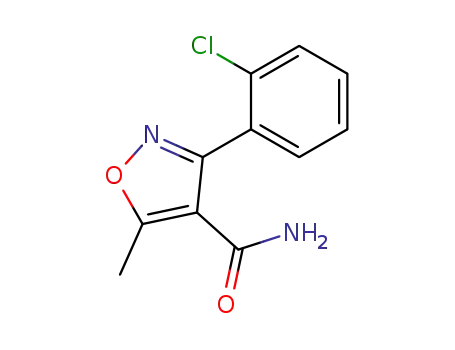 Molecular Structure of 53013-51-7 (3-(2-chlorophenyl)-5-methylisoxazole-4-carboxamide)