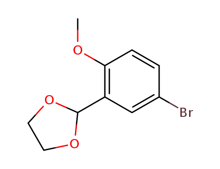 Molecular Structure of 156603-10-0 (1-BROMO-3-(1,3-DIOXOLAN-2-YL)-4-METHOXYBENZENE)