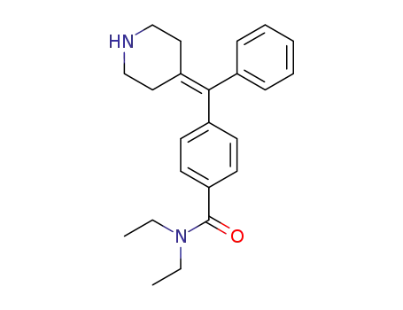 Molecular Structure of 209808-01-5 (N,N-Diethyl-4-[1-phenyl-1-(4-piperidinylidene)methyl]benzamide)