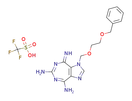 1-benzyloxyethoxymethyl-4,6-diamino-8H-8-iminoimidazo[4,5-e][1,3]diazepine triflate salt