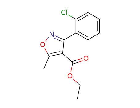 Molecular Structure of 83817-50-9 (ethyl 3-(2-chlorophenyl)-5-methylisoxazole-4-carboxylate)