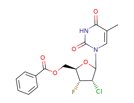 Benzoic acid (2R,3R,4S)-4-chloro-3-fluoro-5-(5-methyl-2,4-dioxo-3,4-dihydro-2H-pyrimidin-1-yl)-tetrahydro-furan-2-ylmethyl ester
