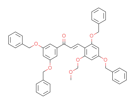 Molecular Structure of 863237-49-4 (2-Propen-1-one,
1-[3,5-bis(phenylmethoxy)phenyl]-3-[2-(methoxymethoxy)-4,6-bis(phenyl
methoxy)phenyl]-, (2E)-)