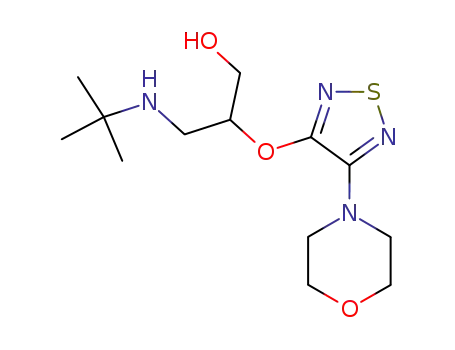 Molecular Structure of 59697-06-2 (1-Propanol,3-[(1,1-dimethylethyl)amino]-2-[[4-(4-morpholinyl)-1,2,5-thiadiazol-3-yl]-oxy]-)