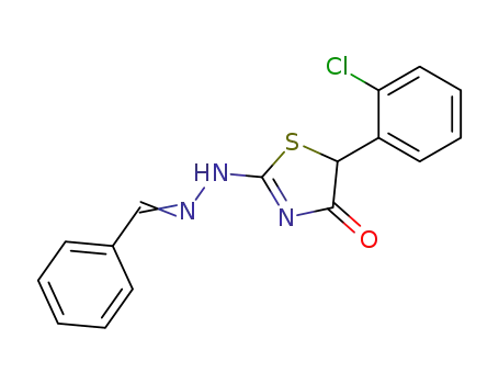 benzaldehyde [5-(2-chloro-phenyl)-4-oxo-thiazolidin-2-ylidene]-hydrazone