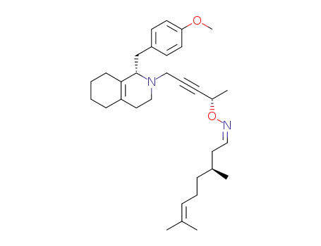 (Z)-(3S)-7-dimethyl-oct-6-enal O-{4-[(1R)-(4-methoxy-benzyl)-3,4,5,6,7,8-hexahydro-1H-isoquinolin-2-yl]-(1S)-methyl-but-2-ynyl}-oxime