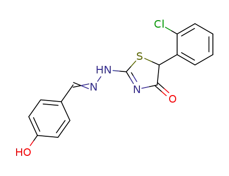4-hydroxy-benzaldehyde [5-(2-chloro-phenyl)-4-oxo-thiazolidin-2-ylidene]-hydrazone