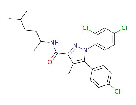 5-(4-chloro-phenyl)-1-(2,4-dichloro-phenyl)-4-methyl-1H-pyrazole-3-carboxylic acid (1,4-dimethyl-pentyl)-amide