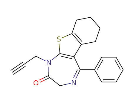 5-phenyl-1-prop-2-ynyl-1,3,6,7,8,9-hexahydro-benzo[4,5]thieno[2,3-e][1,4]diazepin-2-one