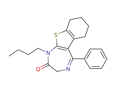 1-butyl-5-phenyl-1,3,6,7,8,9-hexahydro-benzo[4,5]thieno[2,3-e][1,4]diazepin-2-one