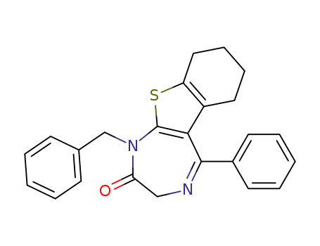1-benzyl-5-phenyl-1,3,6,7,8,9-hexahydro-benzo[4,5]thieno[2,3-e][1,4]diazepin-2-one