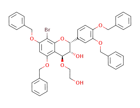 Molecular Structure of 223387-42-6 (2H-1-Benzopyran-3-ol,
2-[3,4-bis(phenylmethoxy)phenyl]-8-bromo-3,4-dihydro-4-(2-hydroxyeth
oxy)-5,7-bis(phenylmethoxy)-, (2R,3R,4S)-)