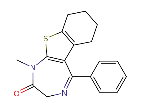 1-methyl-5-phenyl-1,3,6,7,8,9-hexahydro-benzo[4,5]thieno[2,3-e][1,4]diazepin-2-one