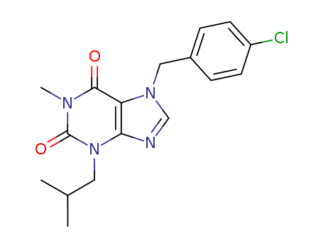 7-(4-chlorobenzyl)-1-methyl-3-(2-methylpropyl)-3,7-dihydro-1H-purine-2,6-dione