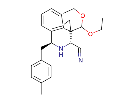 (2R)-2-[1-(diethoxymethyl)cyclopropyl]-2-{[(1S)-1-phenyl-2-(p-tolyl)ethyl]amino}acetonitrile