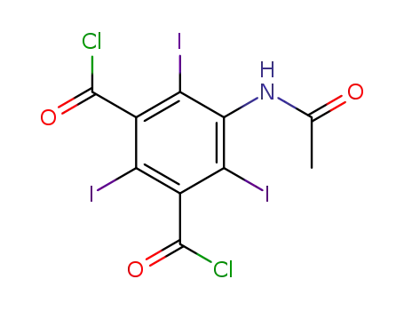 Molecular Structure of 31122-75-5 (5-Acetamido-2,4,6-triiodoisophthaloyl Dichloride)