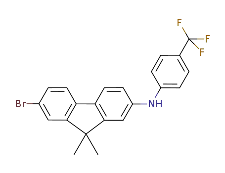 Molecular Structure of 676625-76-6 (9H-Fluoren-2-amine,
7-bromo-9,9-dimethyl-N-[4-(trifluoromethyl)phenyl]-)