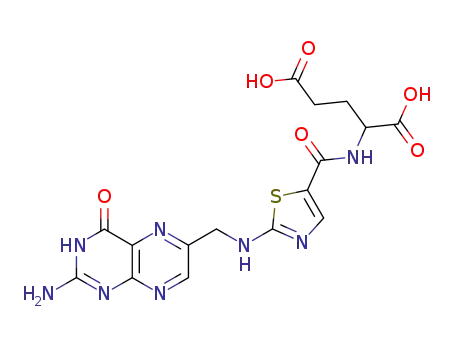 2-[[2-[(2-amino-4-oxo-1H-pteridin-6-yl)methylamino]1,3-thiazole-5-carbonyl]amino]pentanedioic acid cas  37746-94-4