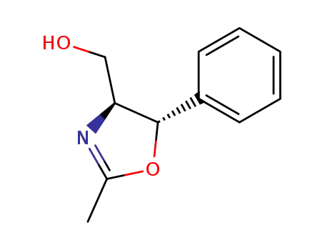 Molecular Structure of 53732-41-5 ((4S,5S)-(-)-2-METHYL-5-PHENYL-2-OXAZOLINE-4-METHANOL)