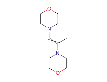 Molecular Structure of 51060-15-2 (Morpholine, 4,4'-(1-methyl-1,2-ethenediyl)bis-)