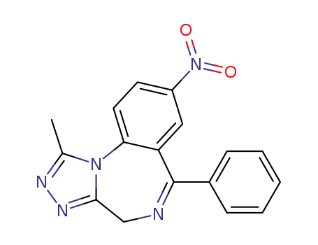 1-methyl-8-nitro-6-phenyl-4H-[1,2,4]triazolo[4,3-a][1,4]benzodiazepine