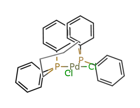 Molecular Structure of 29964-62-3 (1,4-Bis(diphenylphosphino)butane-palladium(II) chloride)