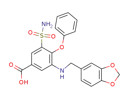 Benzoic acid,
3-(aminosulfonyl)-5-[(1,3-benzodioxol-5-ylmethyl)amino]-4-phenoxy-