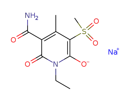 sodium salt of 1-ethyl-3-carbamoyl-4-methyl-5-methylsulfonyl-6-hydroxy-pyrid-2-one