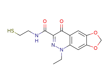 1-Ethyl-N-(2-mercaptoethyl)-6,7-methylene-dioxy-4(1H)-oxocinnoline-3-carboxamide