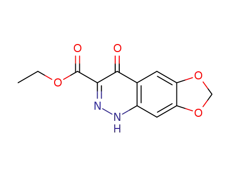 Molecular Structure of 90447-46-4 ([1,3]Dioxolo[4,5-g]cinnoline-3-carboxylic acid, 1,4-dihydro-4-oxo-, ethyl
ester)