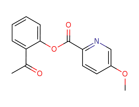 Molecular Structure of 884501-85-3 (2-Pyridinecarboxylic acid, 5-methoxy-, 2-acetylphenyl ester)