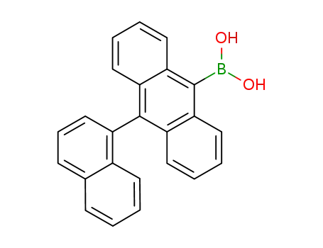 Molecular Structure of 400607-46-7 ([10-(1-Naphthalenyl)-9-anthracenyl]boronic acid)