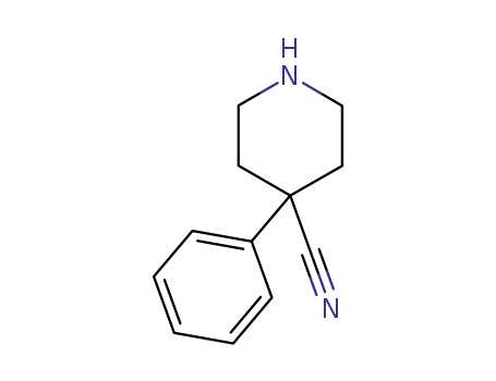 Molecular Structure of 40481-13-8 (4-PHENYL-PIPERIDINE-4-CARBONITRILE)