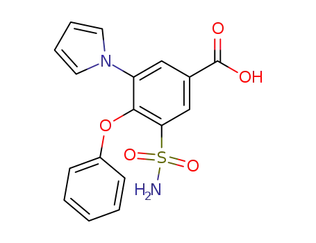 Molecular Structure of 67641-46-7 (Benzoic acid, 3-(aminosulfonyl)-4-phenoxy-5-(1H-pyrrol-1-yl)-)