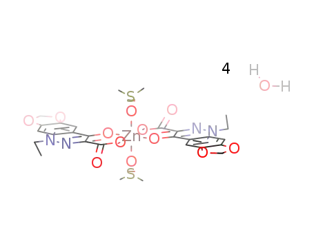 {Zn(1-ethyl-1,4-dihydro-4-oxo(1,3)dioxolo(4,5-g)cinnoline-3-carboxylate)2(dimethyl sulfoxide)2}*4H2O