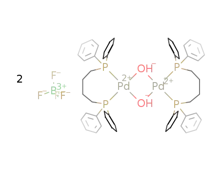 [(1,4-bis(diphenylphosphinobutane))Pd(μ-OH)]2(BF4)2