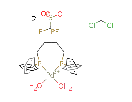 [Pd(1,4-bis(diphenylphosphino)butane)(H2O)2][OTf]2*CH2Cl2