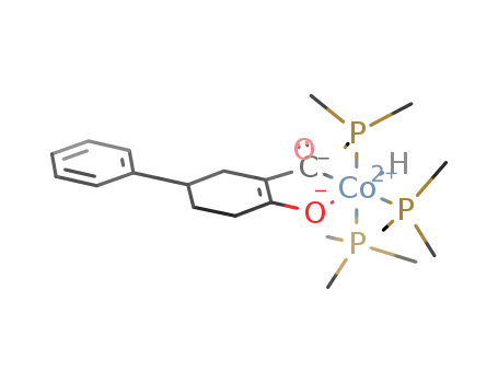 mer-hydrido(1-carbonyl-2-oxo-5-phenylyclohexenediyl)tris(trimethylphosphine)cobalt(III)