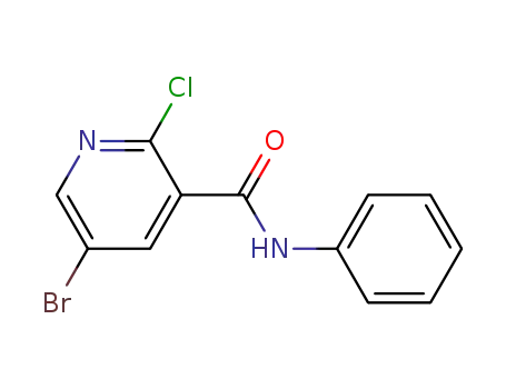 Molecular Structure of 143094-44-4 (3-Pyridinecarboxamide, 5-bromo-2-chloro-N-phenyl-)