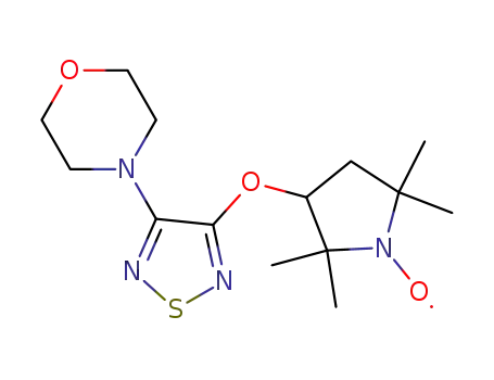 4-(4-(2,2,5,5-tetramethylpyrrolidin-1-oxyl-3-yloxy)-1,2,5-thiadiazol-3-yl)morpholine