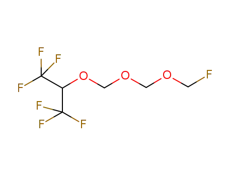 Molecular Structure of 194039-95-7 (Propane, 1,1,1,3,3,3-hexafluoro-2-[[(fluoromethoxy)methoxy]methoxy]-)
