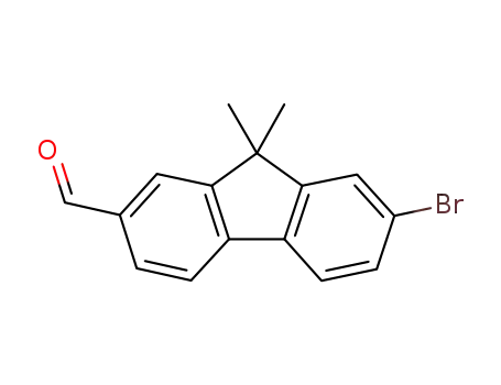 Molecular Structure of 944940-90-3 (7-Bromo-9,9-dimethyl-9h-fluorene-2-carboxaldehyde)