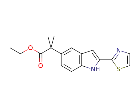 ethyl 2-methyl-2-(2-(1,3-thiazol-2-yl)-1H-indol-5-yl)propanoate